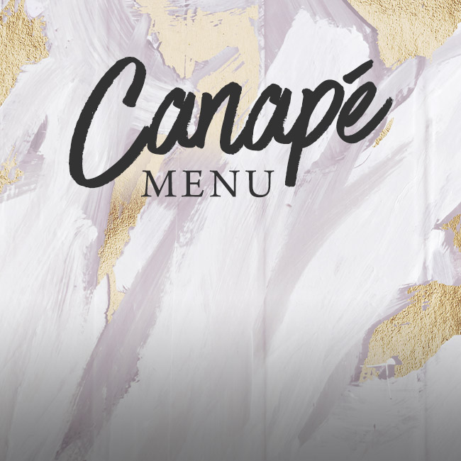 Canapé menu at The White Hart